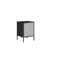 Manhattan Comfort 8GMC3 Smart Metal Accent End Table in Black and Grey